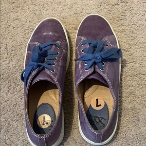 Purple Leather Sneakers